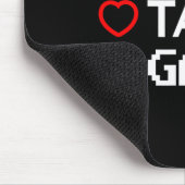 Single Taken Gamer Valentines Day Gaming Heart Fun Mousepad (Ecke)
