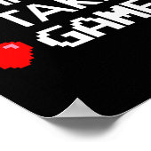 Single Taken Gamer Valentines Day Gaming Heart Fun Poster (Ecke)