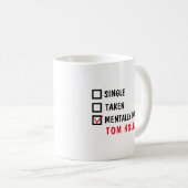 Single Taken Mentally Verabredete Tom Holland Kaffeetasse (VorderseiteRechts)