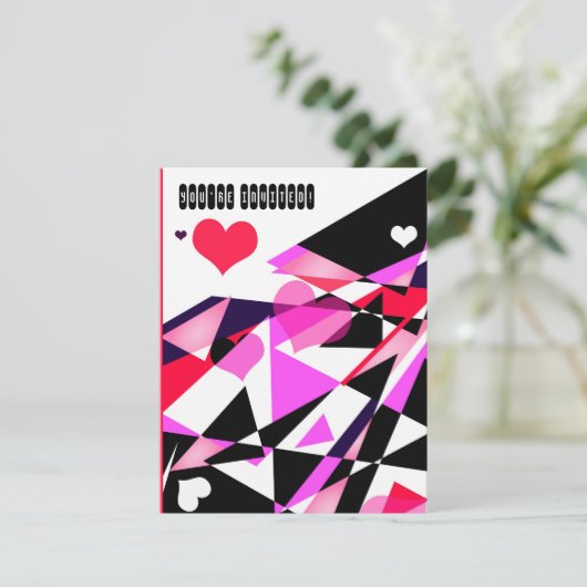 Single Track to Liebe 1 Sie sind eingeladene Karte (Stehend Vorderseite)