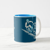 Single Track Whisperer Mountainbike Zweifarbige Tasse (VorderseiteRechts)