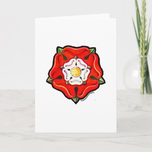 Single Tudor Rose Karte (Vorderseite)
