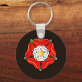Single Tudor Rose Schlüsselanhänger (Vorderseite)