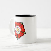 Single Tudor Rose Zweifarbige Tasse (Vorderseite Links)