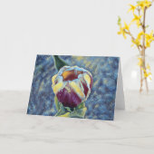 Single Tulip Impressionist Art Note Card Karte (Gelbe Blume)