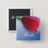 Single Tulpe Blume Button (Vorne & Hinten)