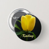 Single Tulpengelb Blume Button (Vorne & Hinten)