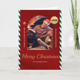 Single Typ Weihnachtskarte mit Hund 12x18" Dankeskarte