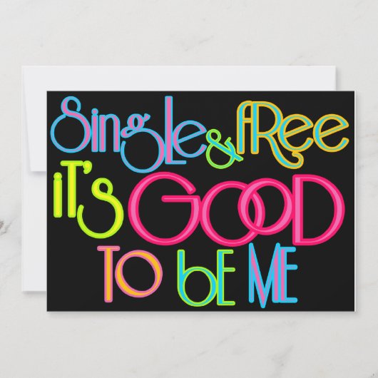 Single u. geben frei einladung (Vorderseite)