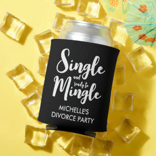 Single und bereit, das Party einer gemeinsamen Sch Dosenkühler