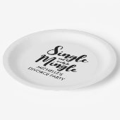 Single und bereit, das Scheidungsrecht des Party z Pappteller (Schrägansicht)