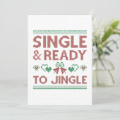 Single und bereit zum Jingle Dankeskarte (Stehend Vorderseite)