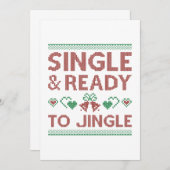 Single und bereit zum Jingle Dankeskarte (Vorne/Hinten)