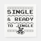 Single und bereit zum Jingle Serviette (Vorderseite)