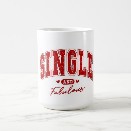 Single und fabelhaftes Antivalentin Kaffeetasse (Mittel)