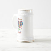 Single und Frieden mit meinem Herzen Bierglas (Vorderseite Links)