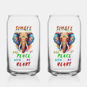 Single und Frieden mit meinem Herzen Dosenglas (Vorderseite)