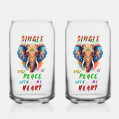 Single und Frieden mit meinem Herzen Dosenglas (Rückseite)