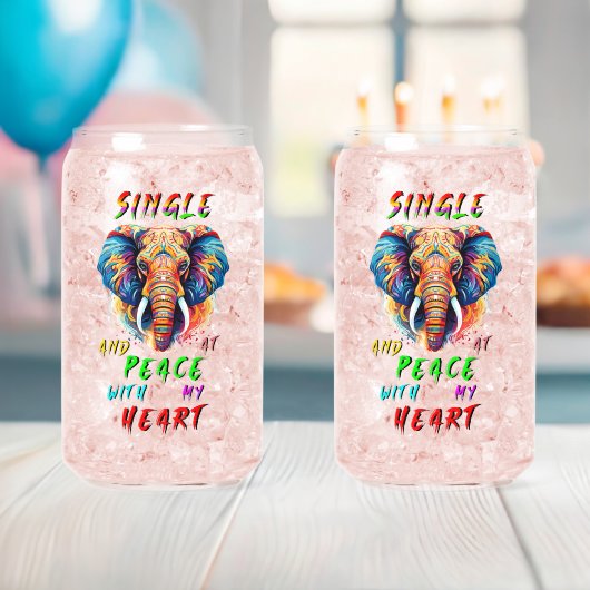 Single und Frieden mit meinem Herzen Dosenglas (Insitu (Baby Party))
