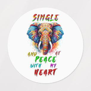 Single und Frieden mit meinem Herzen Etiketten