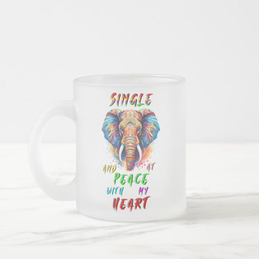 Single und Frieden mit meinem Herzen Mattglastasse (Links)