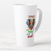Single und Frieden mit meinem Herzen Milchtasse (Rechte Ecke)