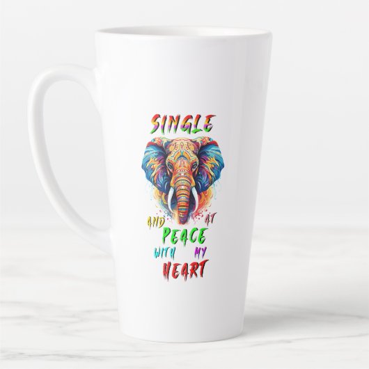 Single und Frieden mit meinem Herzen Milchtasse (Links)