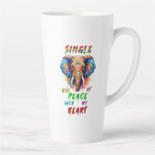 Single und Frieden mit meinem Herzen Milchtasse (Rechts)