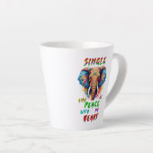 Single und Frieden mit meinem Herzen Milchtasse (Rechte Ecke)