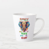 Single und Frieden mit meinem Herzen Milchtasse (Rechts)