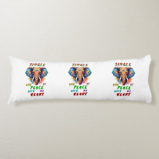Single und Frieden mit meinem Herzen Seitenschläferkissen (Vorderseite)