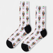 Single und Frieden mit meinem Herzen Socken (Linkes Detail)