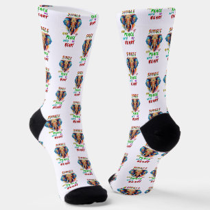 Single und Frieden mit meinem Herzen Socken