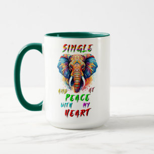 Single und Frieden mit meinem Herzen Tasse