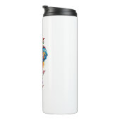 Single und Frieden mit meinem Herzen Thermosbecher (Nach rechts gedreht)