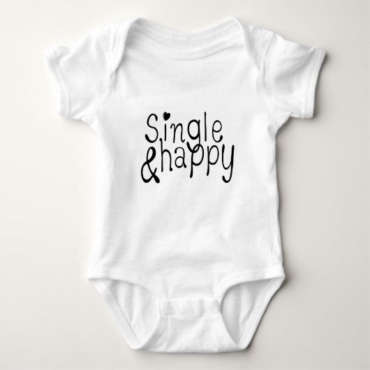Single und Glück Baby Strampler (Vorderseite)