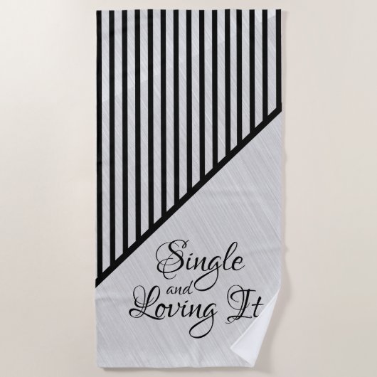 Single und Liebe es Moderne Kunst Strandtuch (Vorderseite)