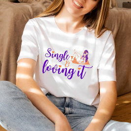 Single und Liebe Retro Anti-Valentine-Geschenk T-Shirt