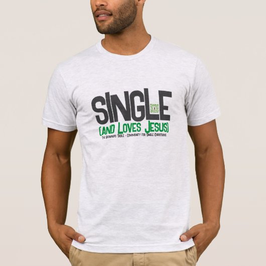 Single (und Lieben Jesus) QR-Shirt T-Shirt (Vorderseite)