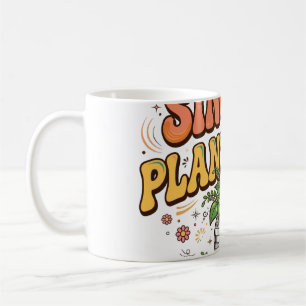 Single und pflanz es Retro-Pflanzen-Pun-Shirt Kaffeetasse