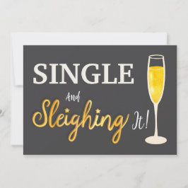 Single und Schlitten! Single Girl Feiertagskarte