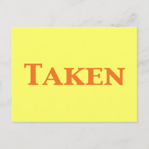 Single Verabredet oder genommen Geschenke Postkarte