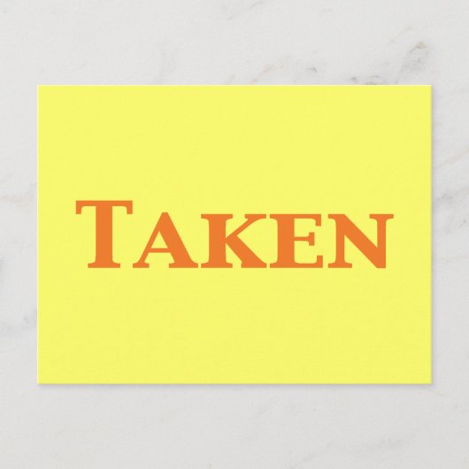 Single Verabredet oder genommen Geschenke Postkarte (Vorderseite)