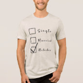 Single, Verheiratet, Hehehe Funny Relationship Tri-Blend Shirt (Vorderseite)