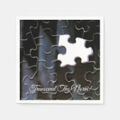 Single Vermisst Puzzle-Teil Nah-up-Foto Serviette (Vorderseite)