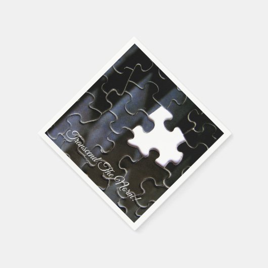 Single Vermisst Puzzle-Teil Nah-up-Foto Serviette (Ecke)