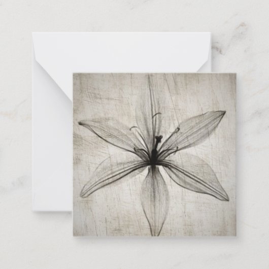 Single Vintage X-Ray Flower Mitteilungskarte (Vorderseite)