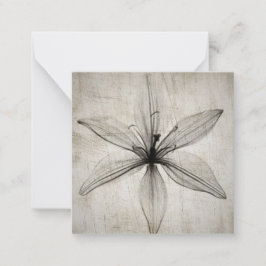 Single Vintage X-Ray Flower Mitteilungskarte