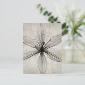 Single Vintage X-Ray Flower Postkarte (Stehend Vorderseite)