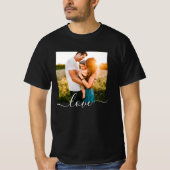 Single Vorlage Liebe Schwarz T-Shirt (Vorderseite)